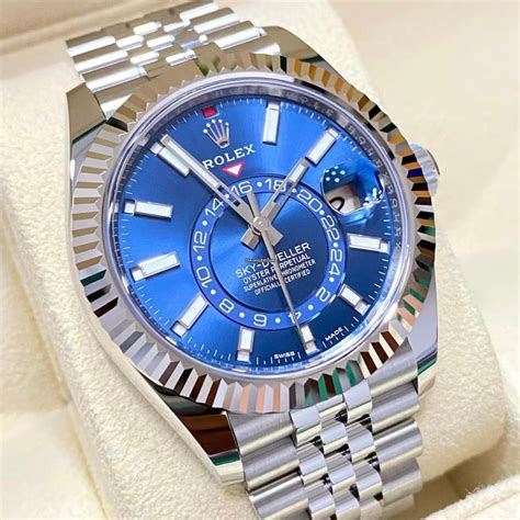 fake rolex sky dweller blue|rolex sky dweller blue price.